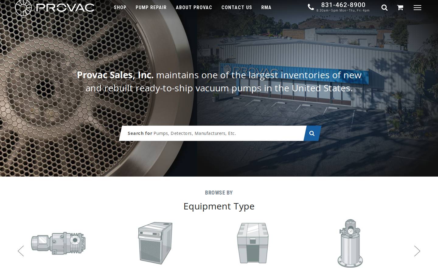 provac.com homepage screenshot