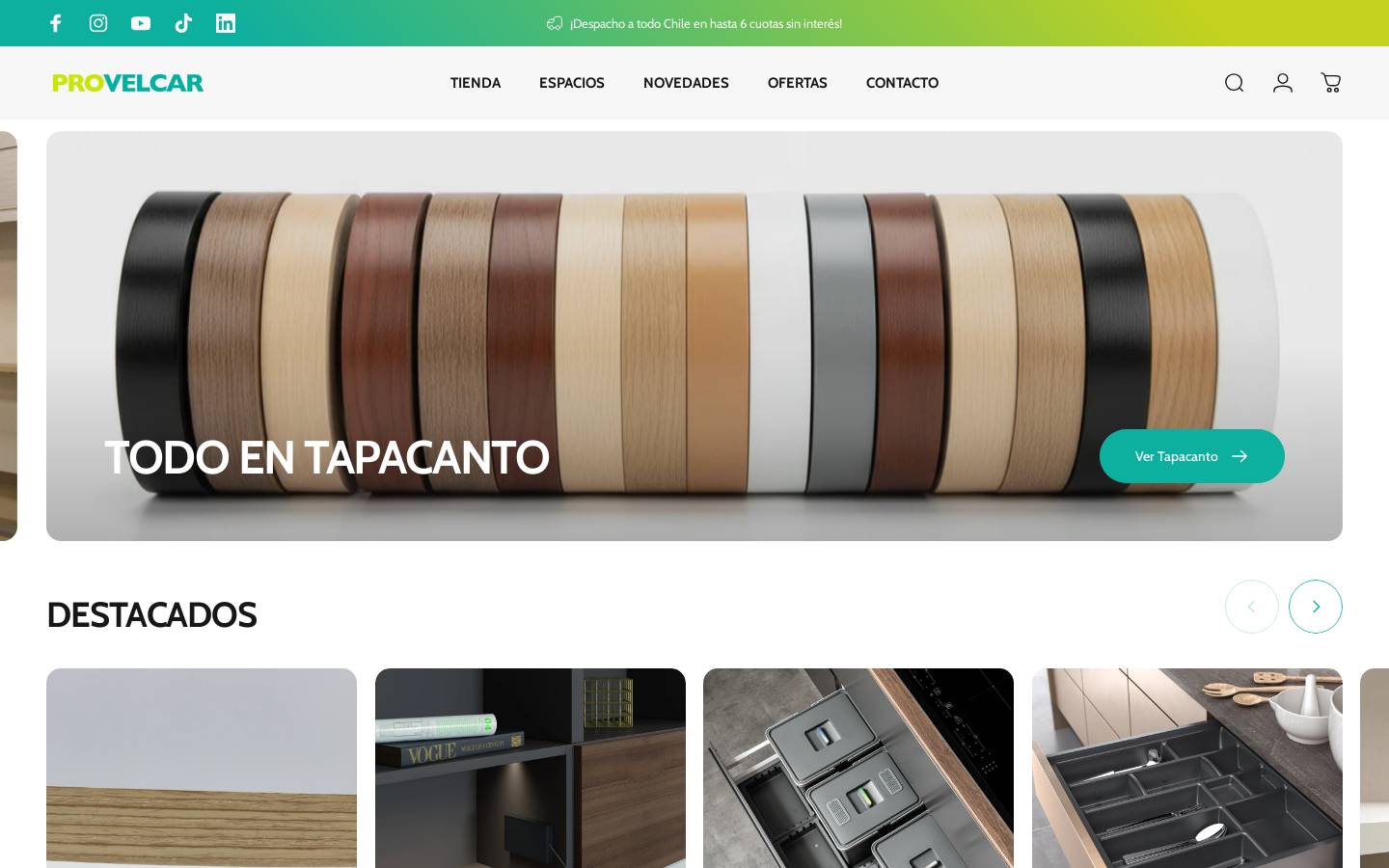 provelcar.cl homepage screenshot