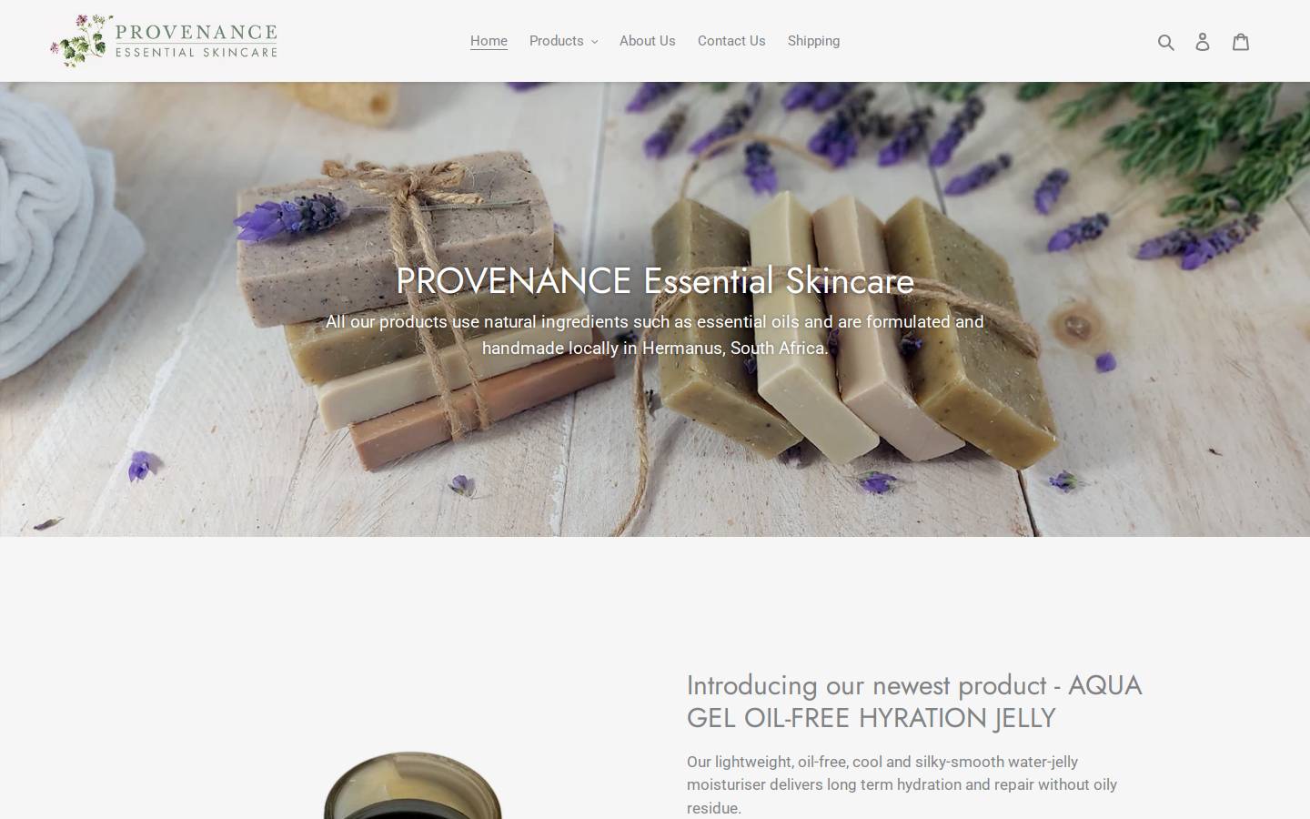 provenanceoils.co.za homepage screenshot