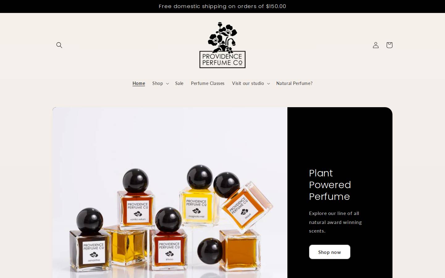 providenceperfume.com homepage screenshot