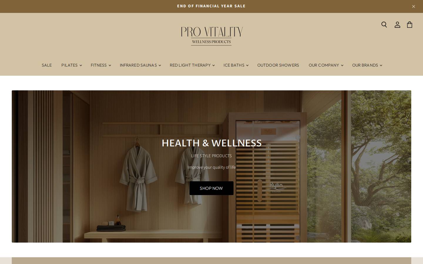 provitality.com.au homepage screenshot