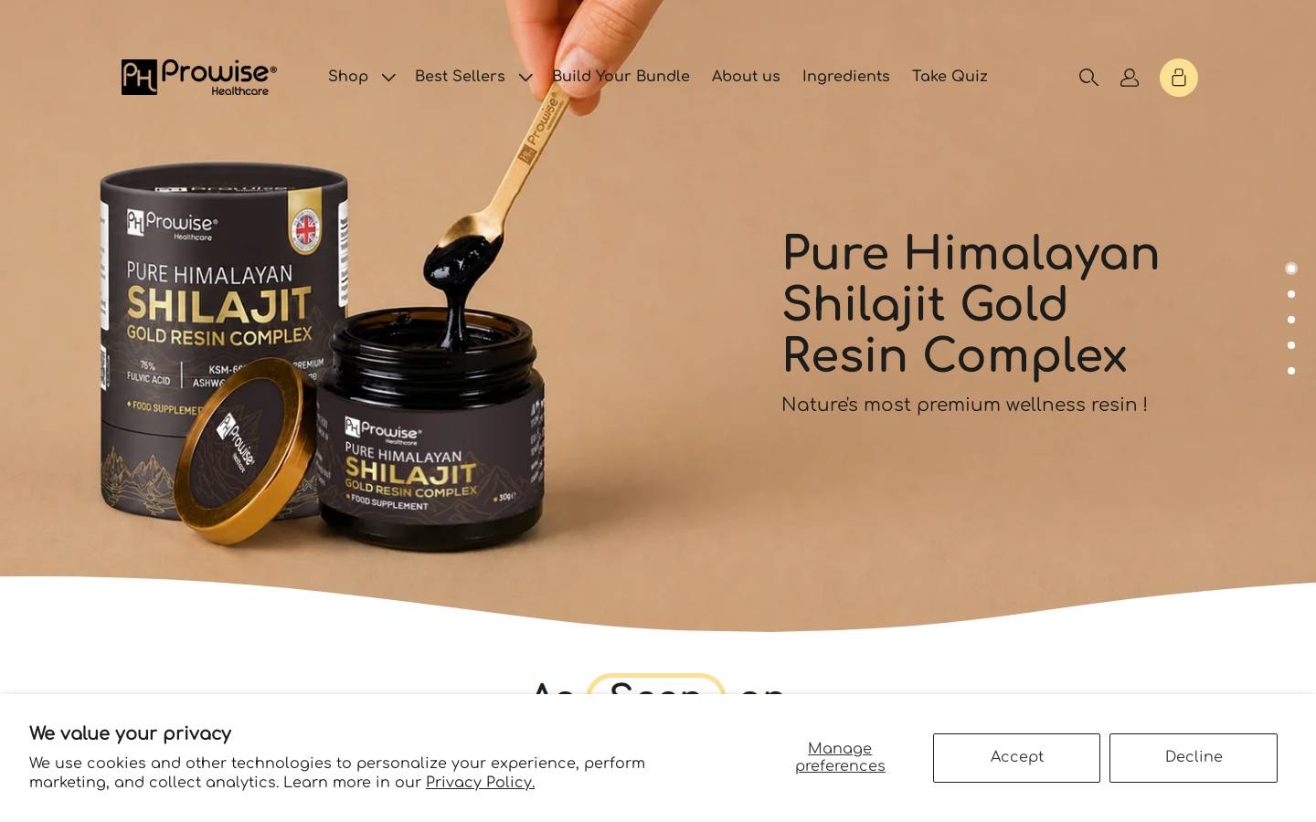 Prowise Healthcare homepage screenshot
