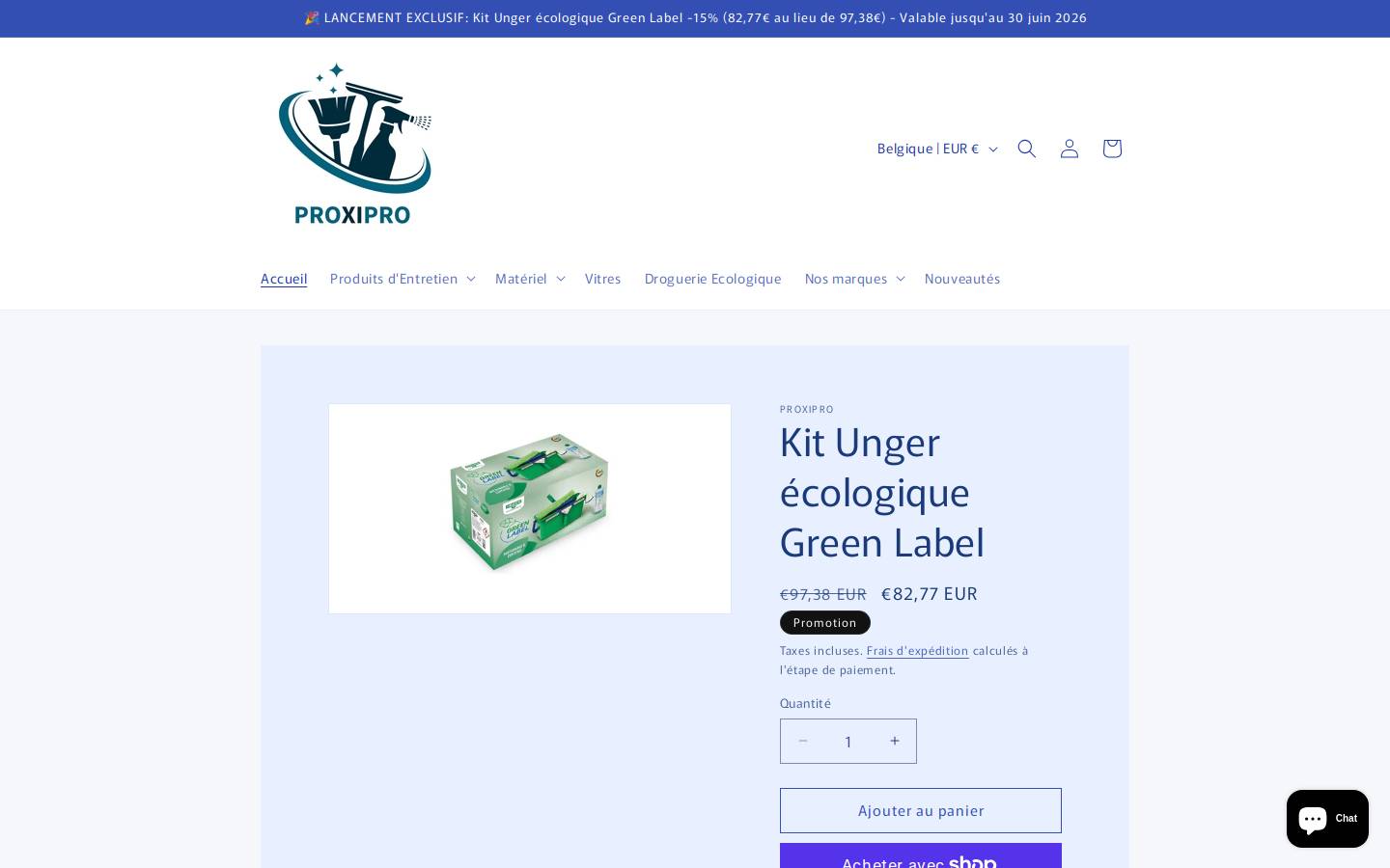 proxipro.be homepage screenshot