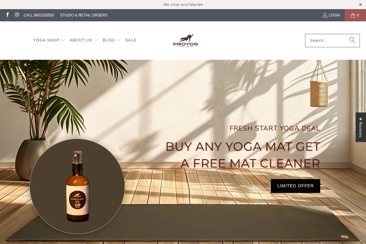 Proyog homepage screenshot