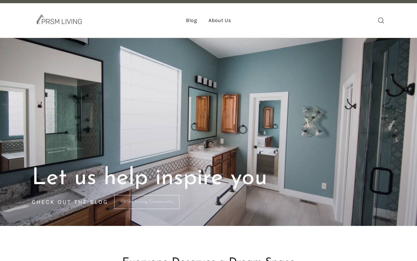 prsmliving.com homepage screenshot