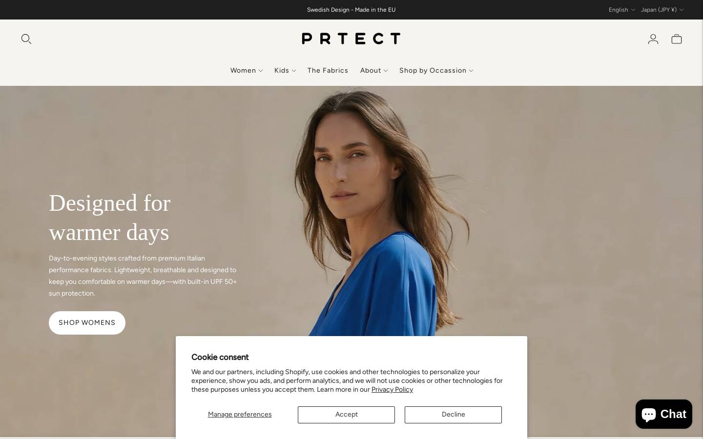 PRTECT homepage screenshot
