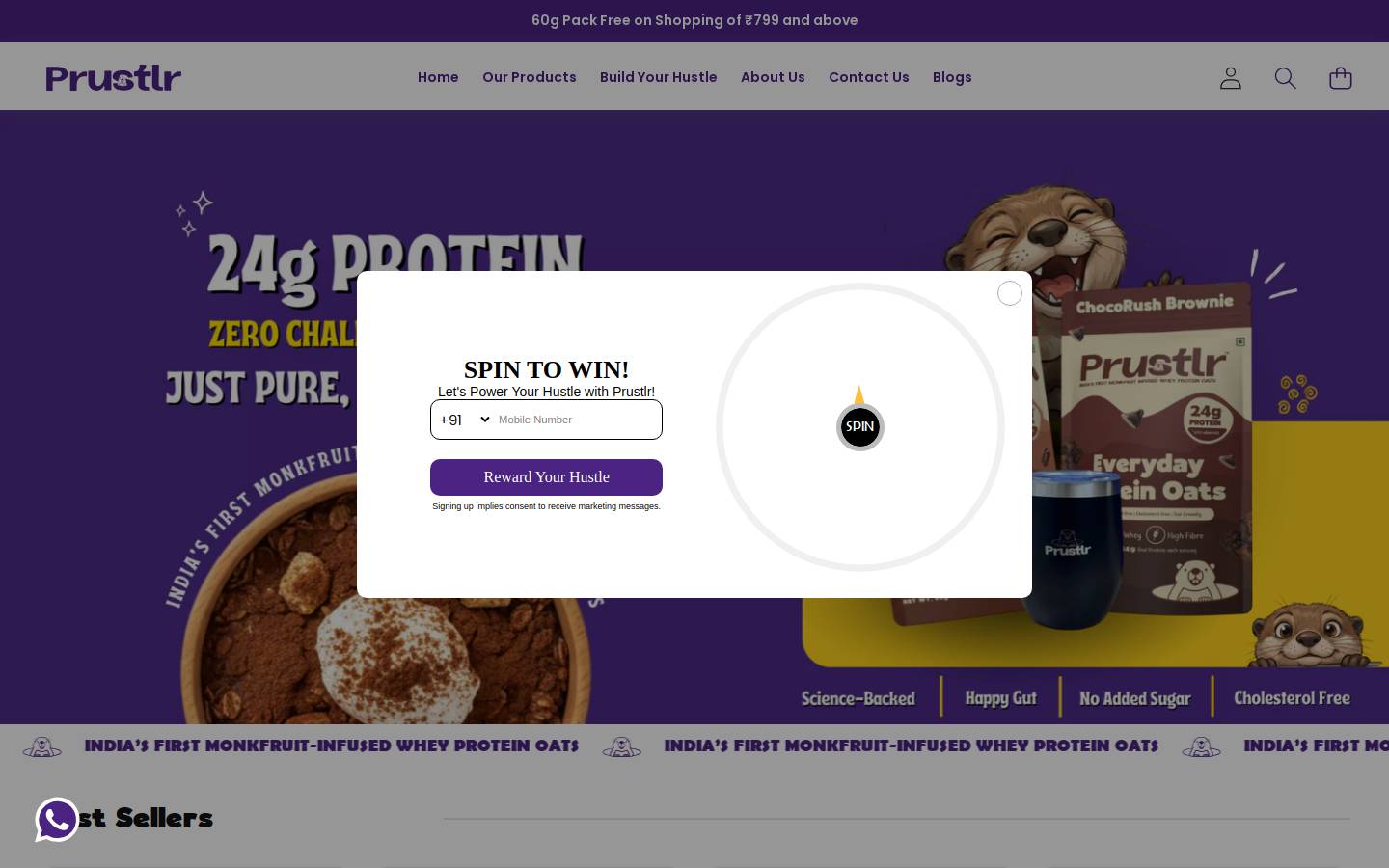 prustlr.com homepage screenshot