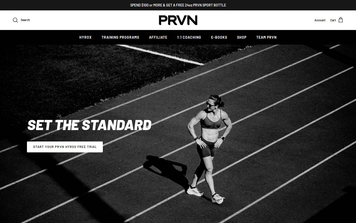prvnfitness.com homepage screenshot