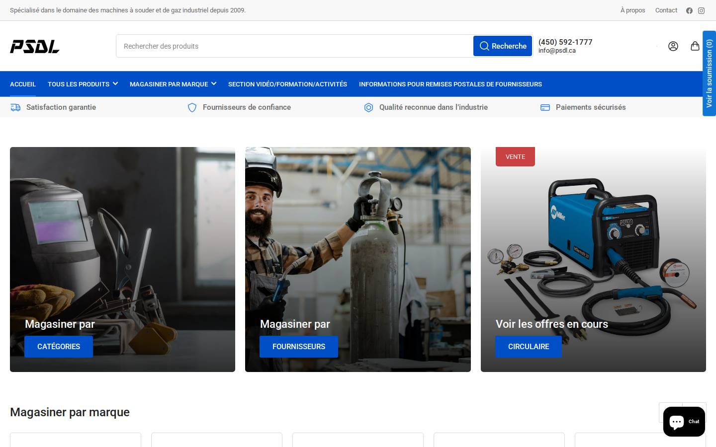 psdl.ca homepage screenshot