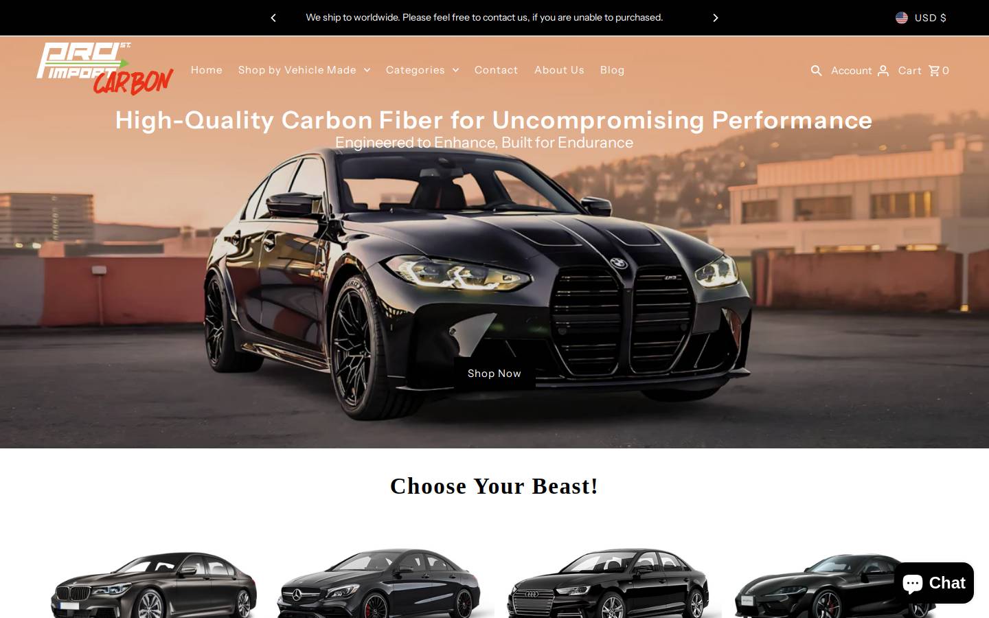 psicarbon.com homepage screenshot