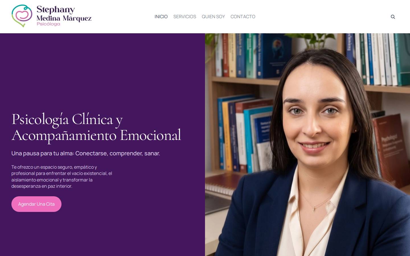 psicologamedinamarquez.com homepage screenshot