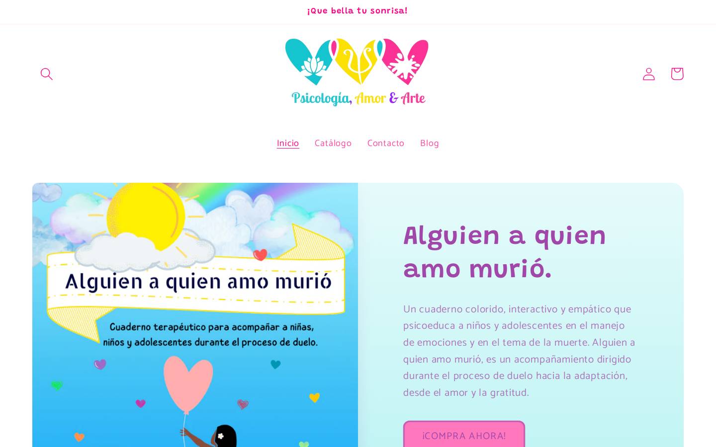 psicologiaamorarte.com homepage screenshot