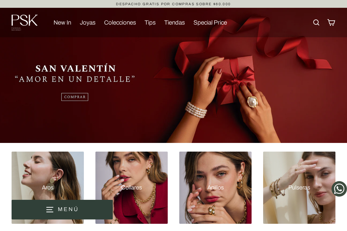 PSK Joyas homepage screenshot