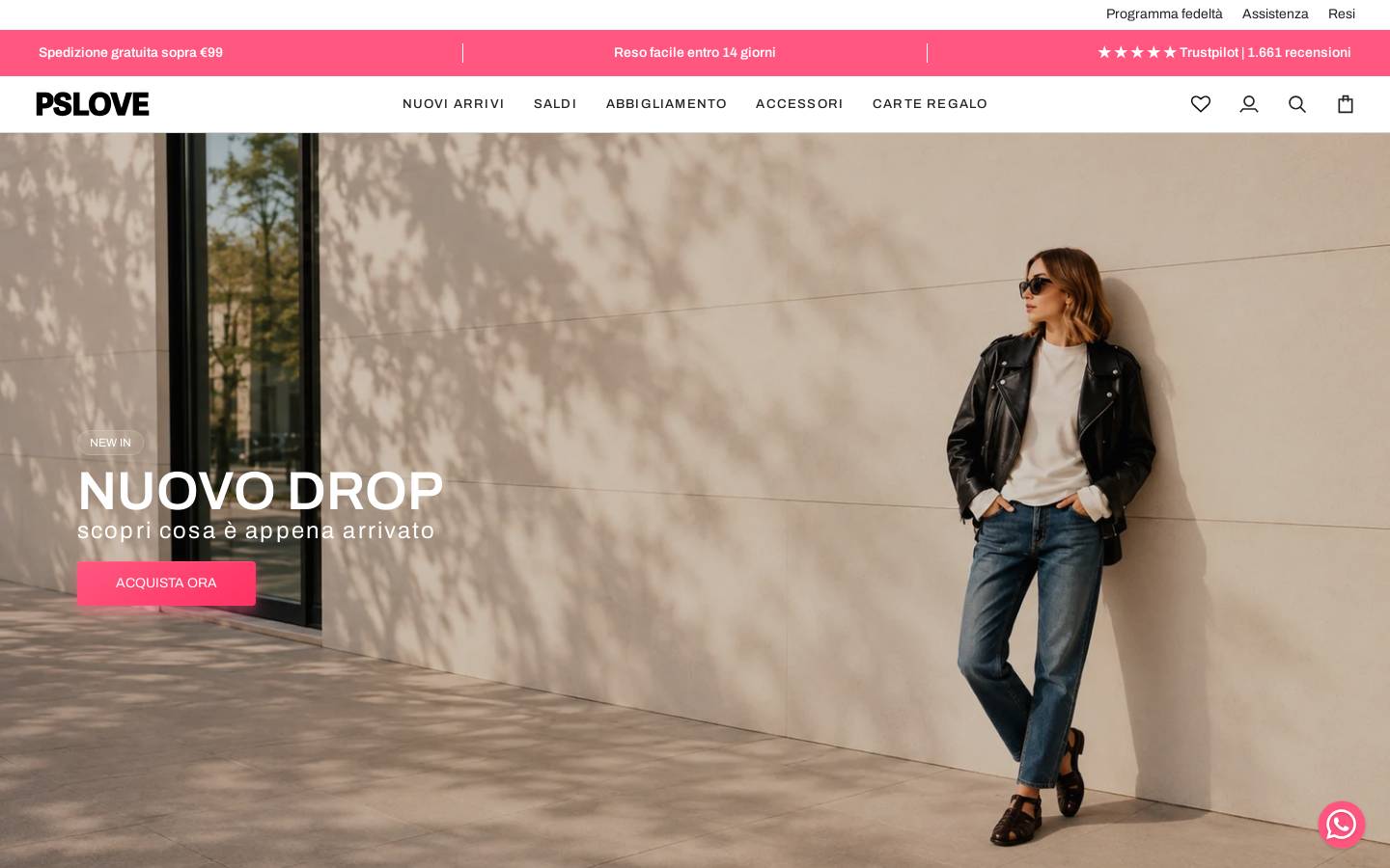 Pslove homepage screenshot