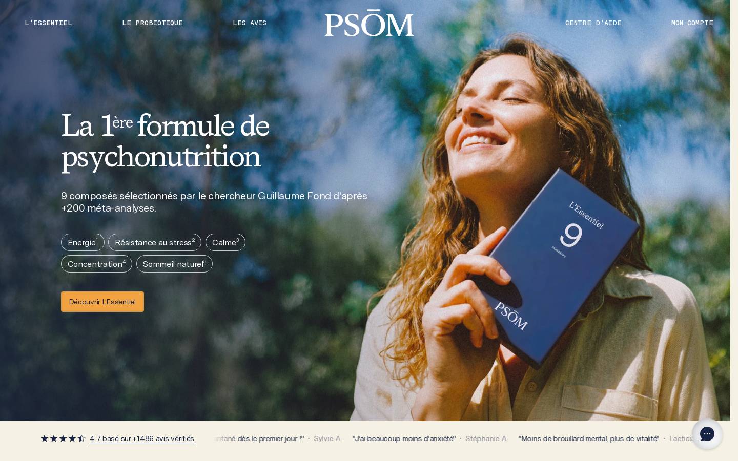 Psom homepage screenshot