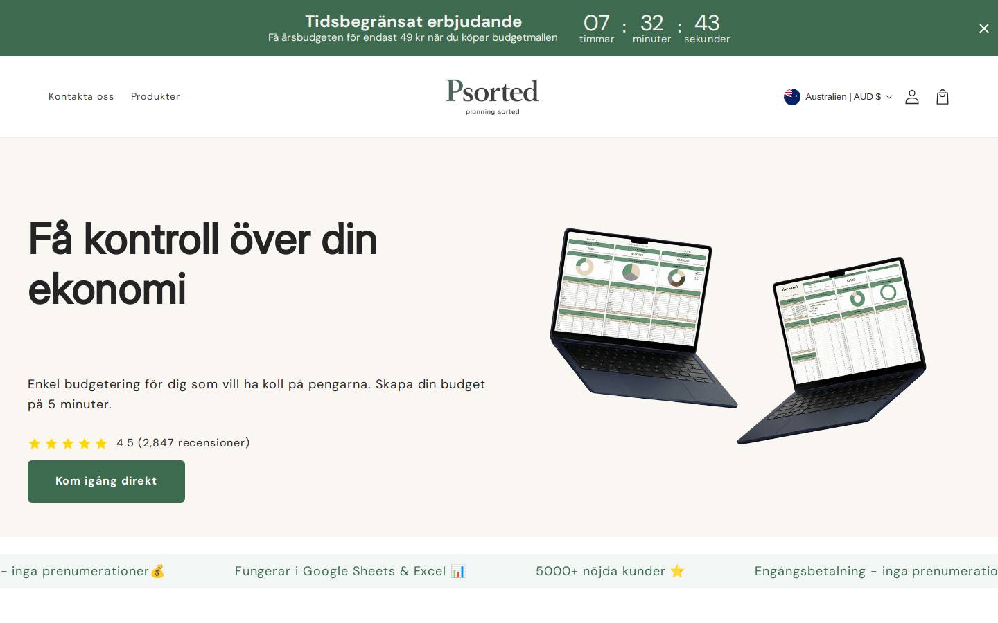 psorted.com homepage screenshot