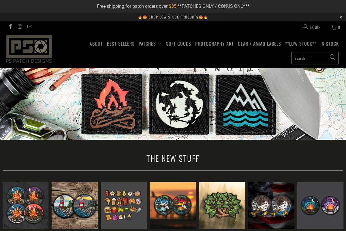 PS Patch Designs homepage screenshot
