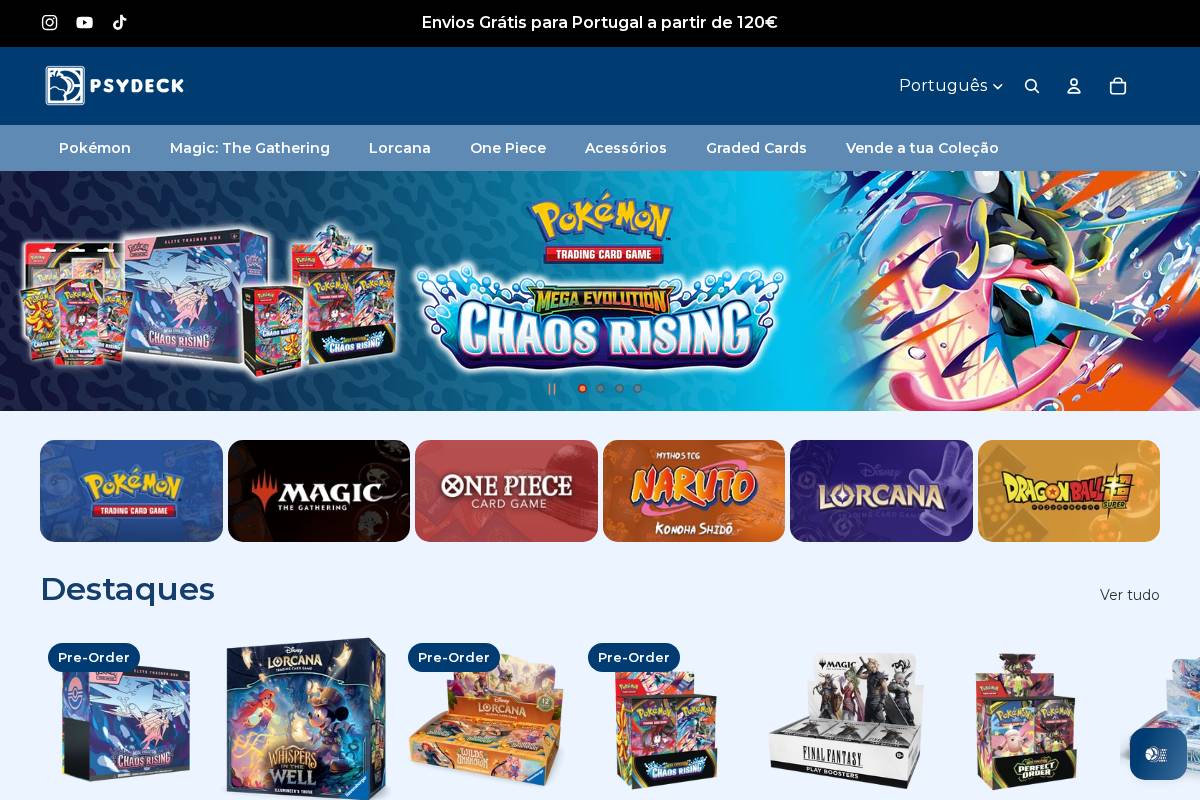Psydeck homepage screenshot