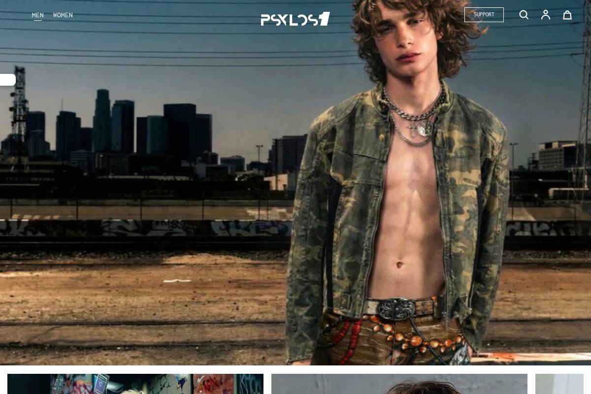 Psylos1 homepage screenshot