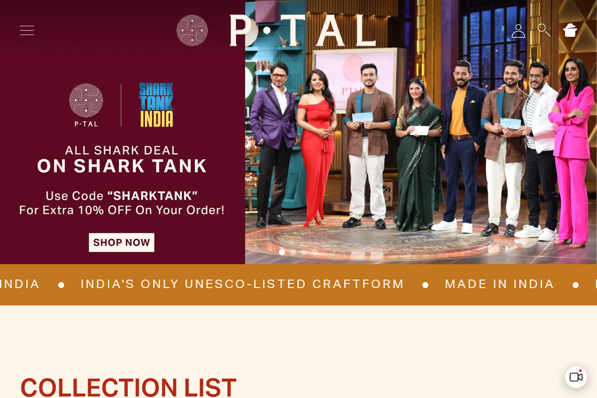 Ptal homepage screenshot