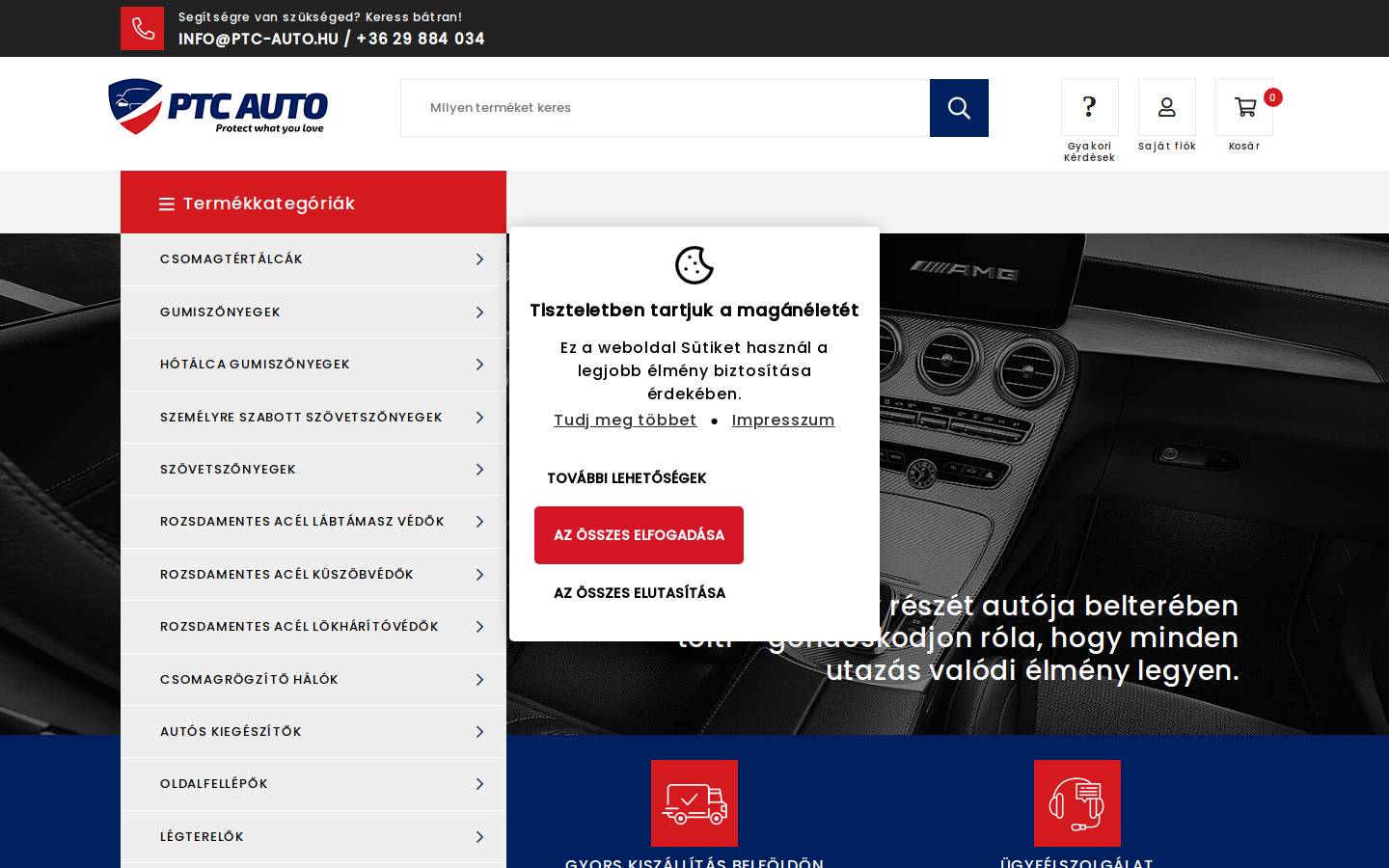 ptc-auto.hu homepage screenshot