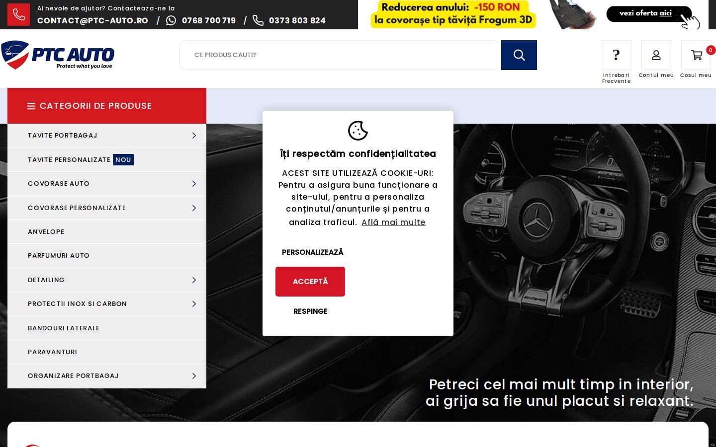 ptc-auto.ro homepage screenshot