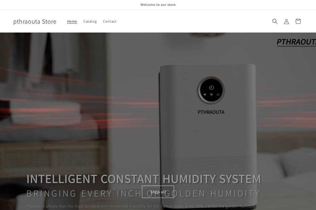 pthraouta Store homepage screenshot