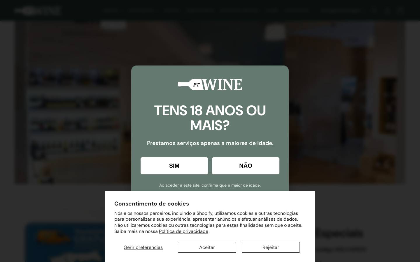 Ptwine homepage screenshot