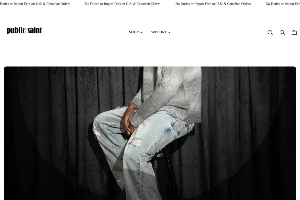 publicsaint.ca homepage screenshot