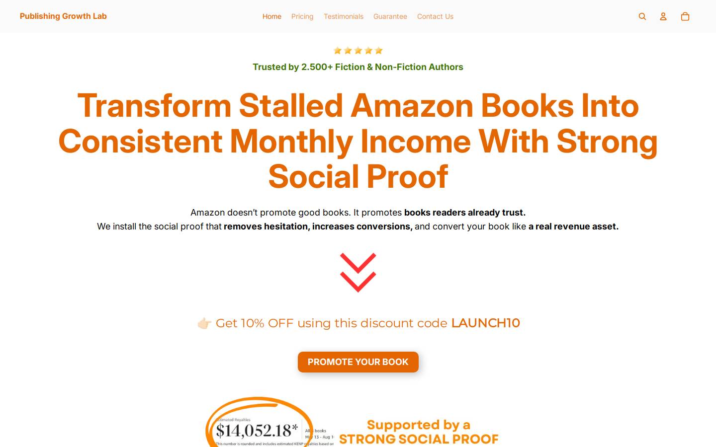 publishinggrowthlab.com homepage screenshot