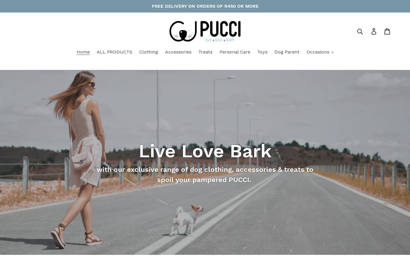 pucci.co.za homepage screenshot