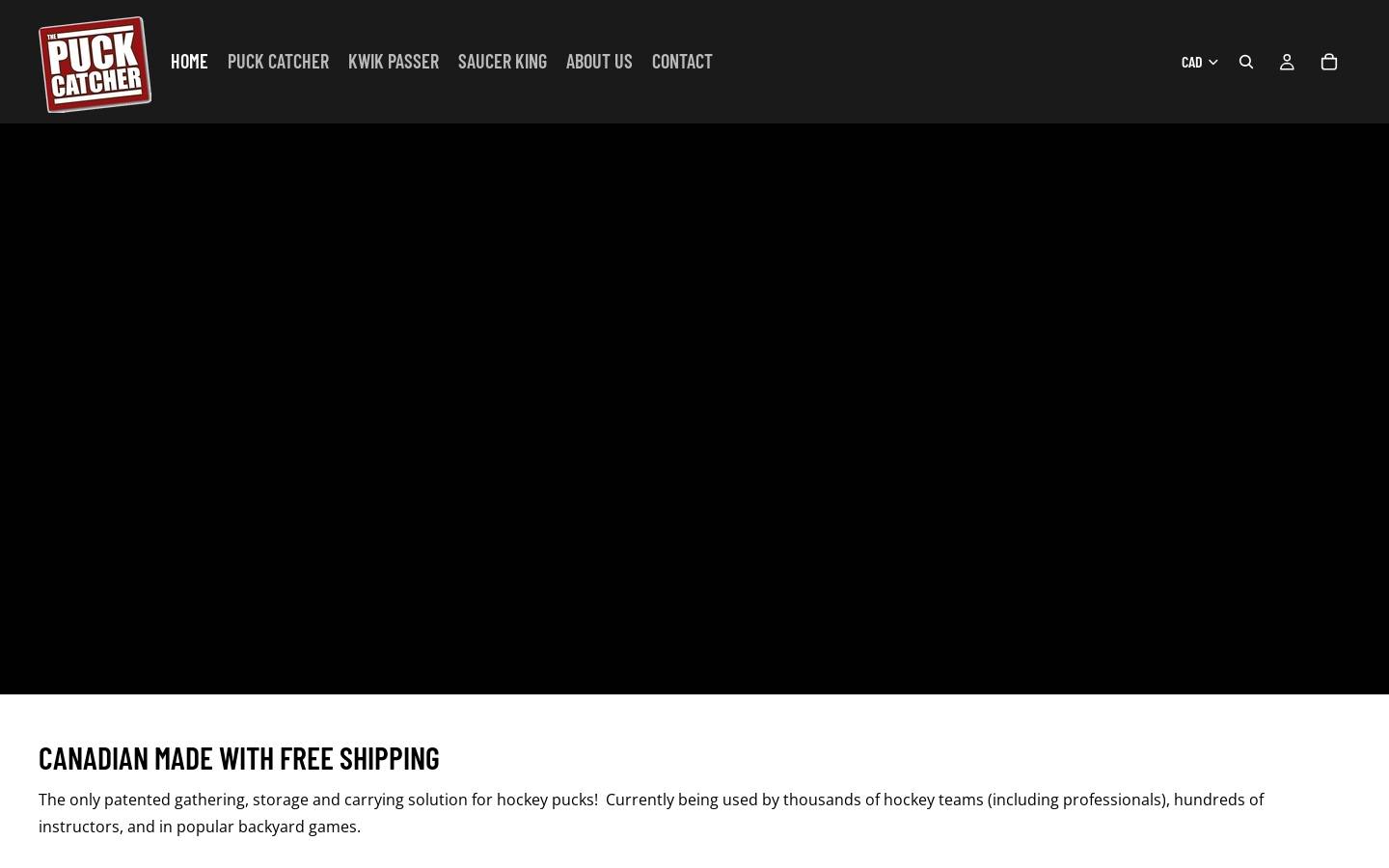 puckcatcher.com homepage screenshot