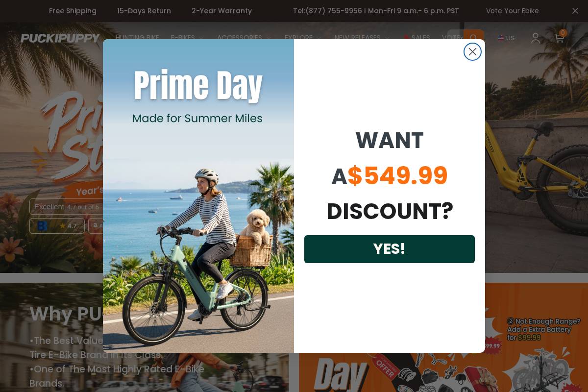 PUCKIPUPPY BIKES homepage screenshot
