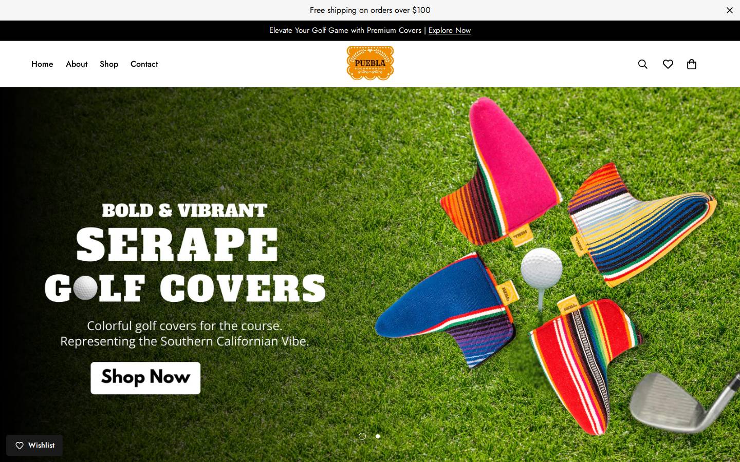 pueblagolf.com homepage screenshot