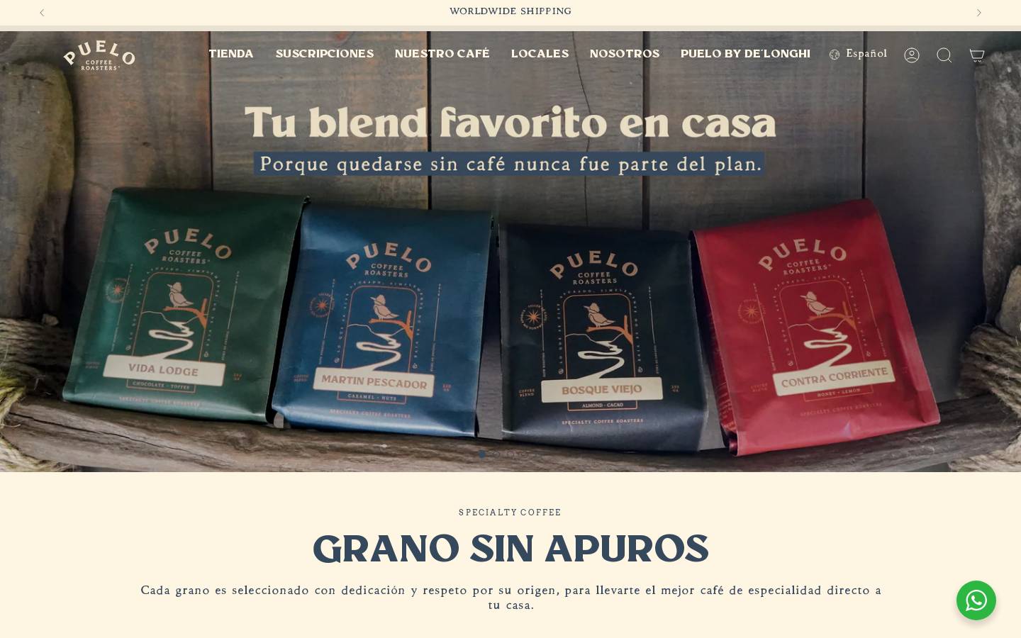 puelocafe.cl homepage screenshot