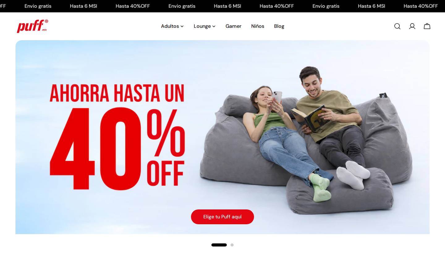 puff.mx homepage screenshot