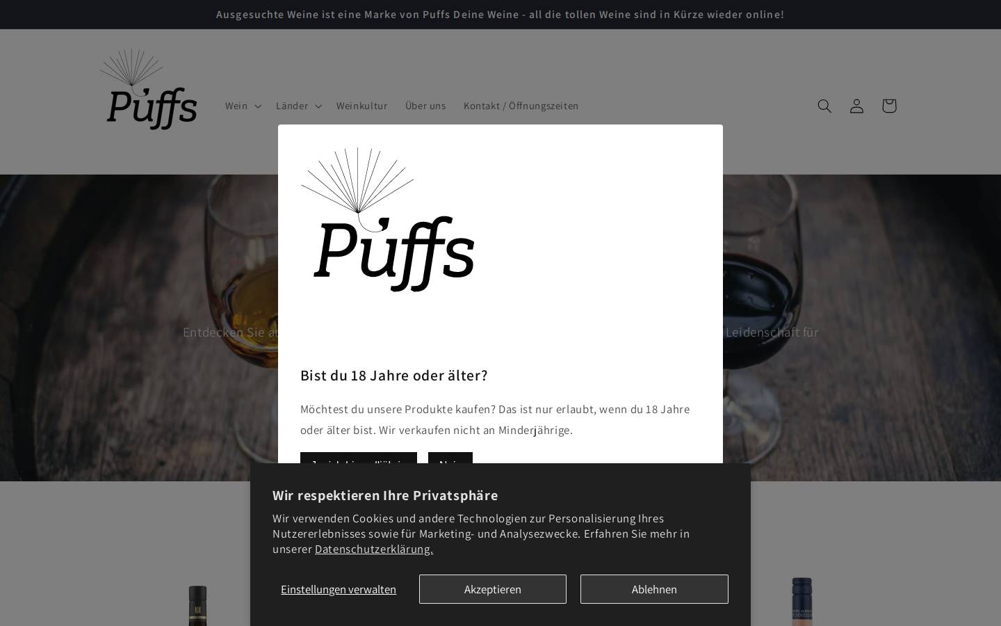 puffsbrause.de homepage screenshot