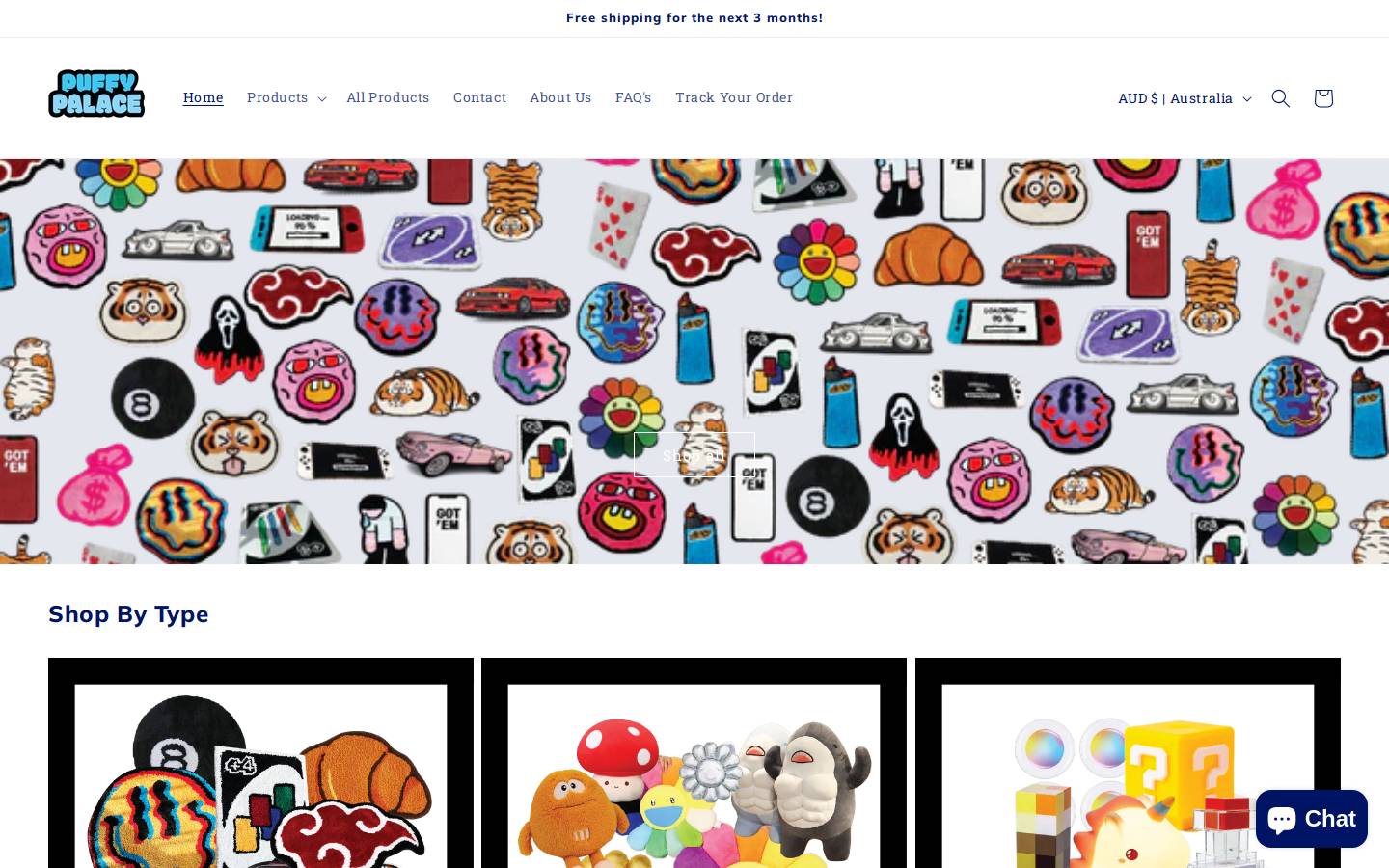 puffypalace.com homepage screenshot