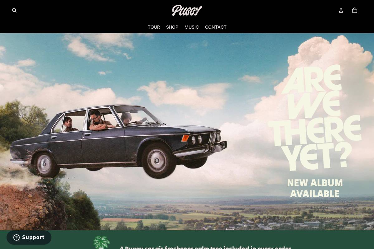 puggyband.com homepage screenshot