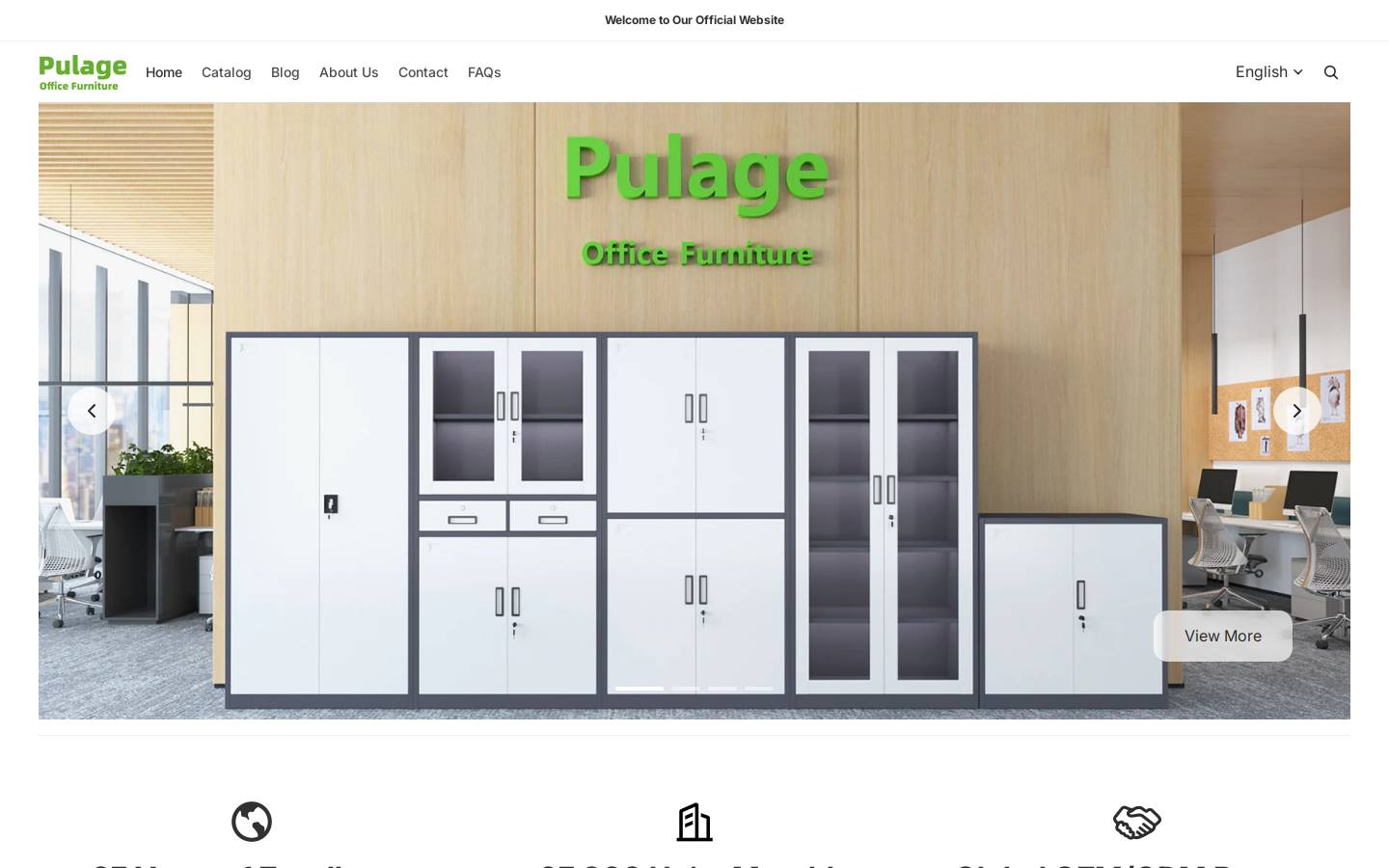 pulage-furniture.com homepage screenshot