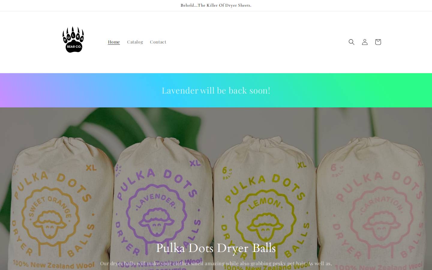 pulkabearco.com homepage screenshot