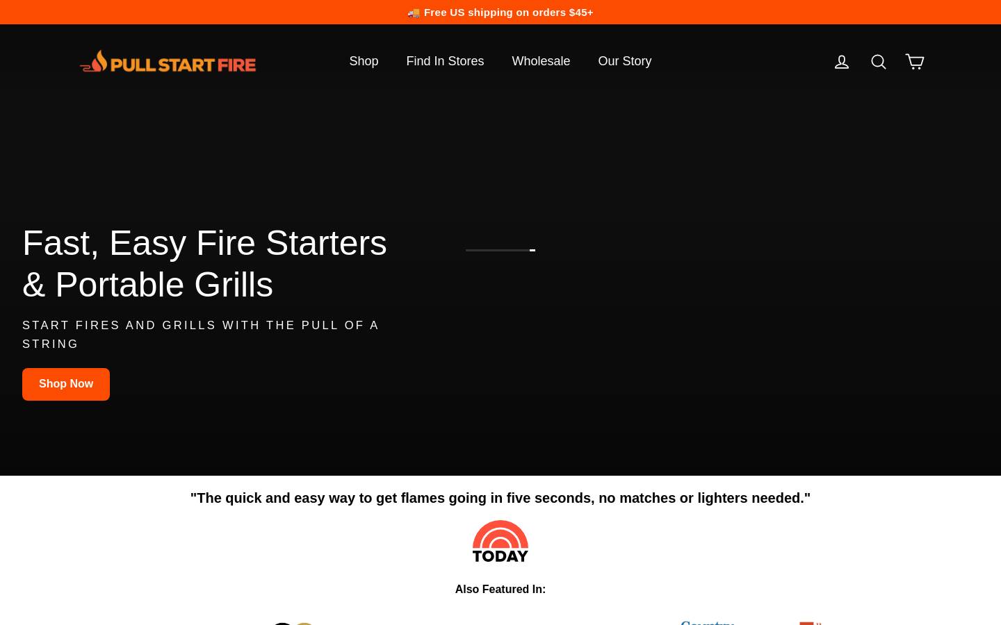 pullstartfire.com homepage screenshot