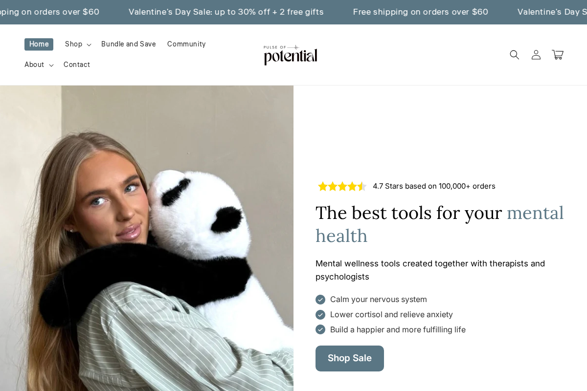 Pulse of Potential homepage screenshot