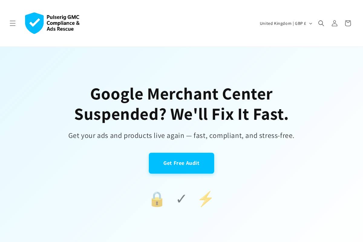 Pulseriggmcadsrescue homepage screenshot