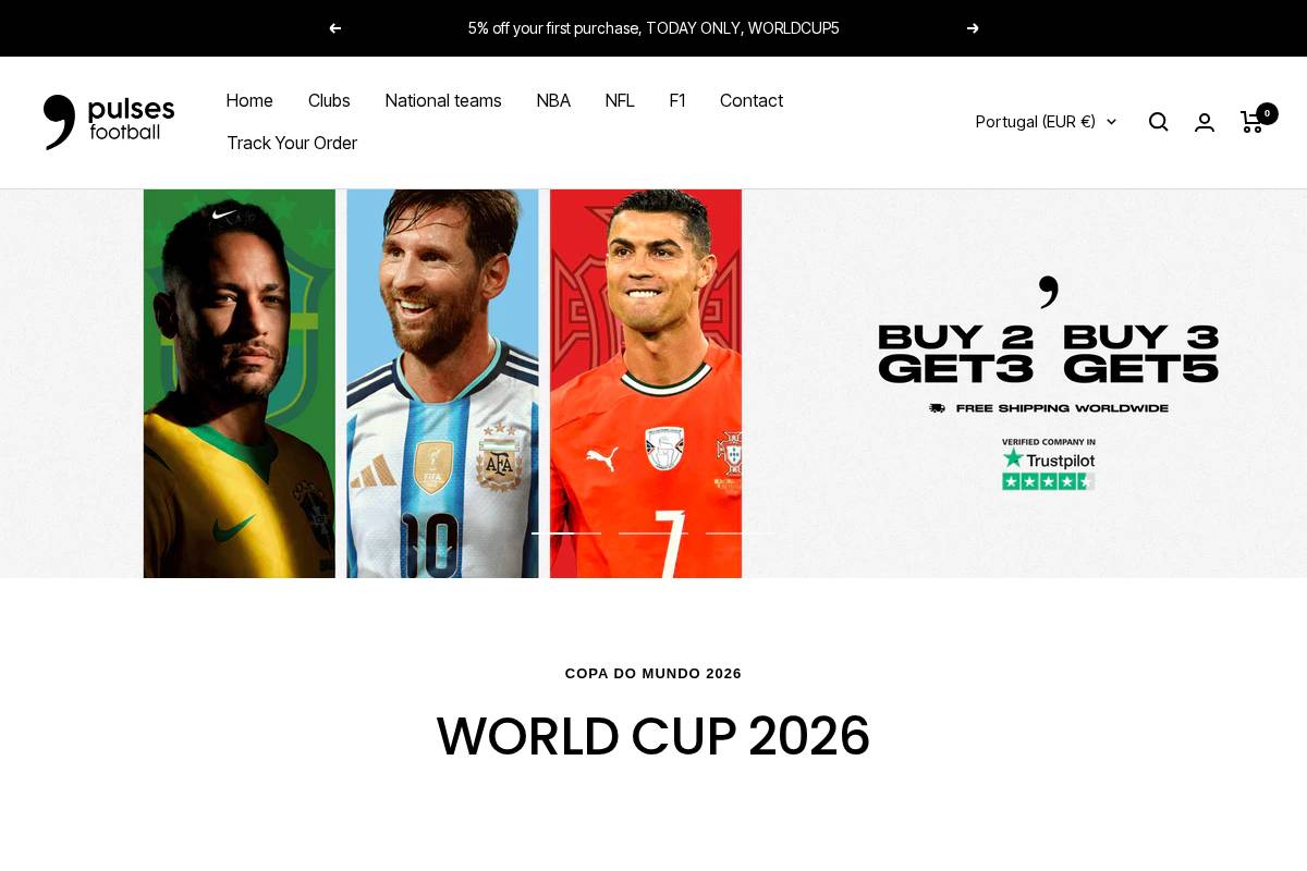 Pulsesfootball homepage screenshot