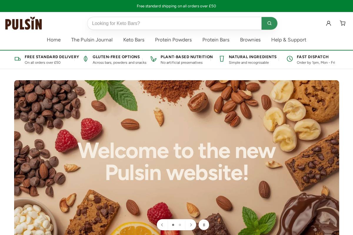 Pulsin homepage screenshot