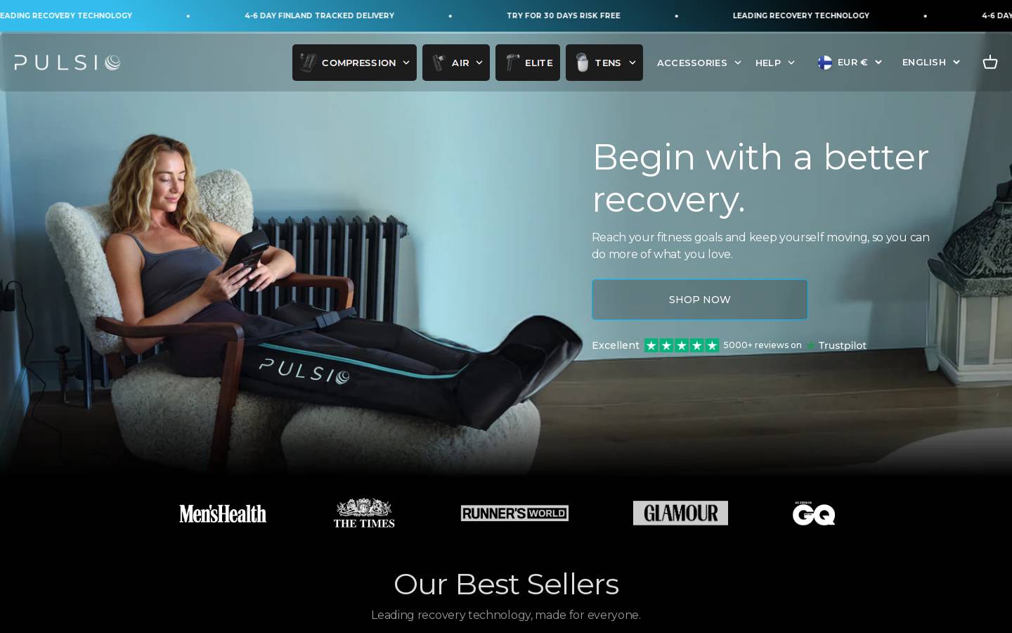 Pulsio homepage screenshot