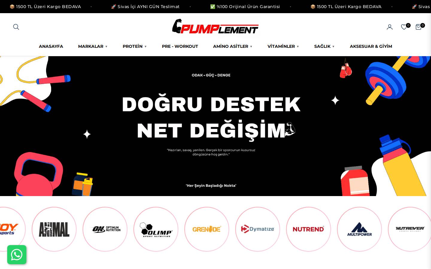 pumplement.com homepage screenshot