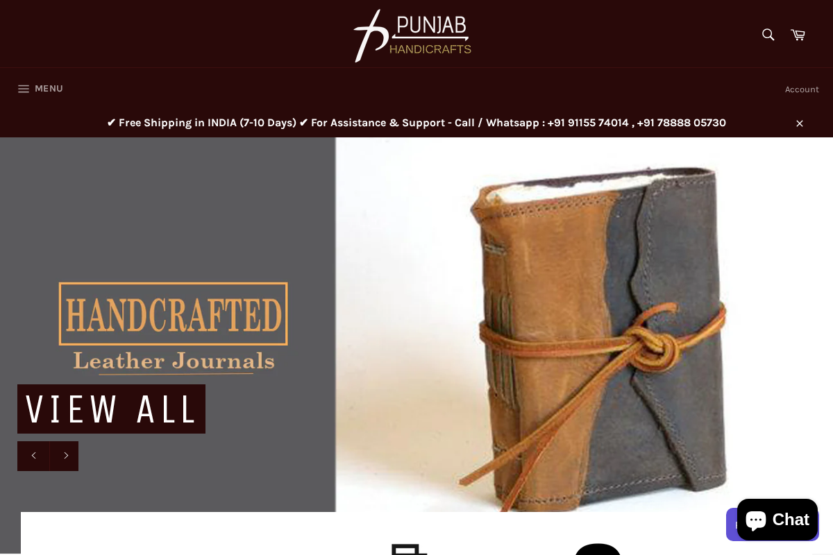 PUNJAB HANDICRAFTS homepage screenshot