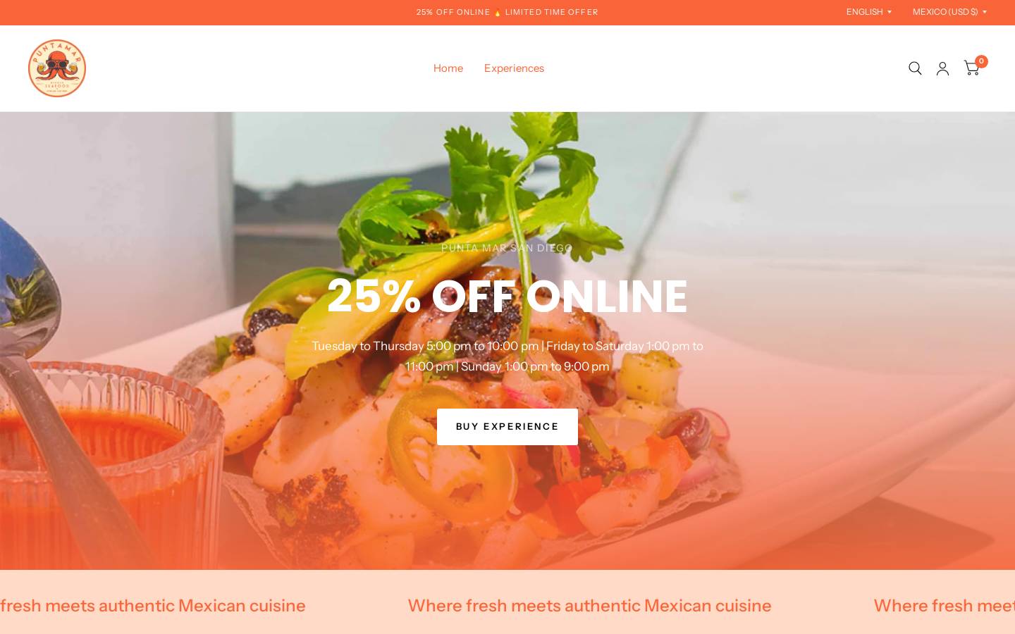 puntamar.vip homepage screenshot